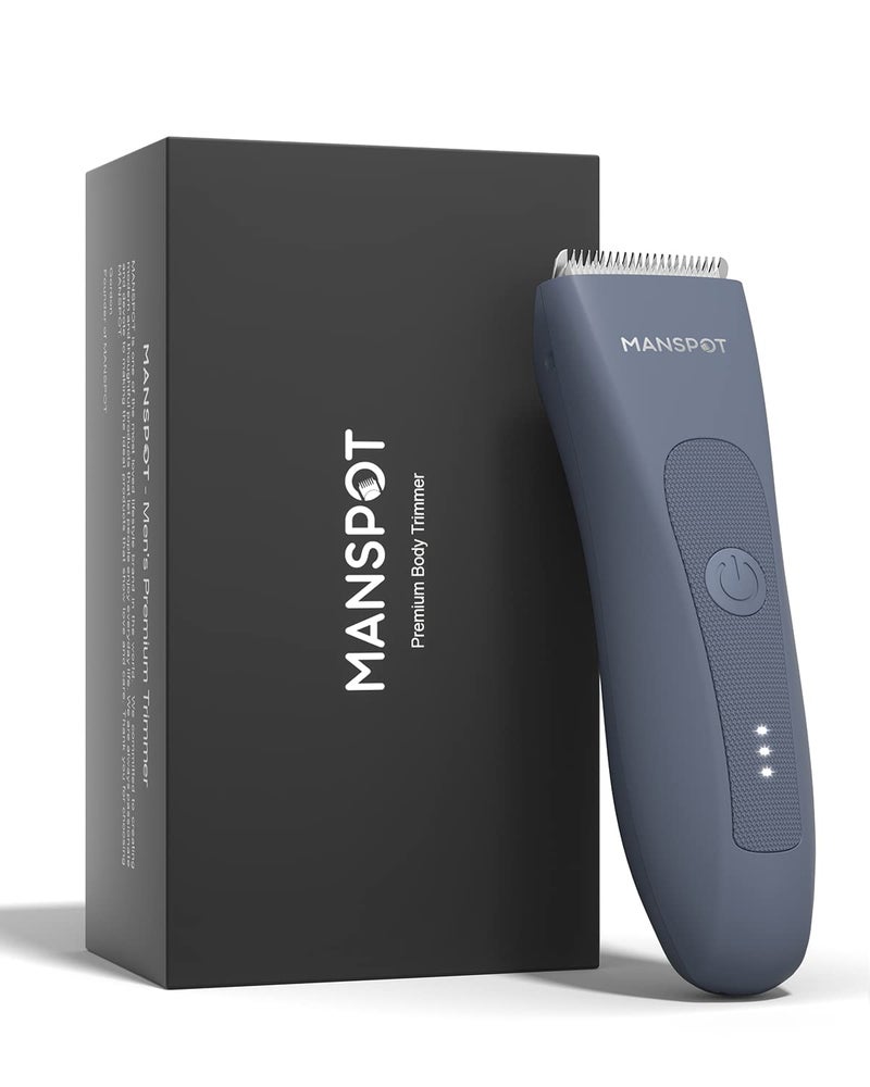 MANSPOT Electric Groin Hair Trimmer Men's Shaving & Grooming Sets Kit with 4 Guards and Replaceable Ceramic Blade Heads, Waterproof Wet/Dry Trimmer for Men, 90 Minutes Shaving, Grooming Sets - Image 1