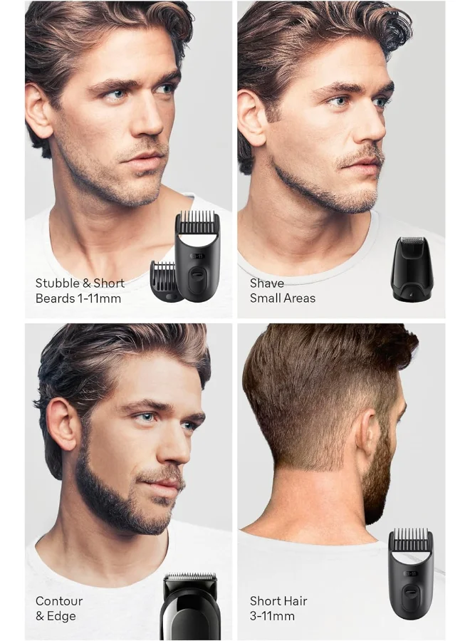 BRAUN 4-In1 Kit For Beard And Hair With 50-Min Runtime, Ultra-Sharp Blade, Washable Heads And Combs, Black – Sk 3400
