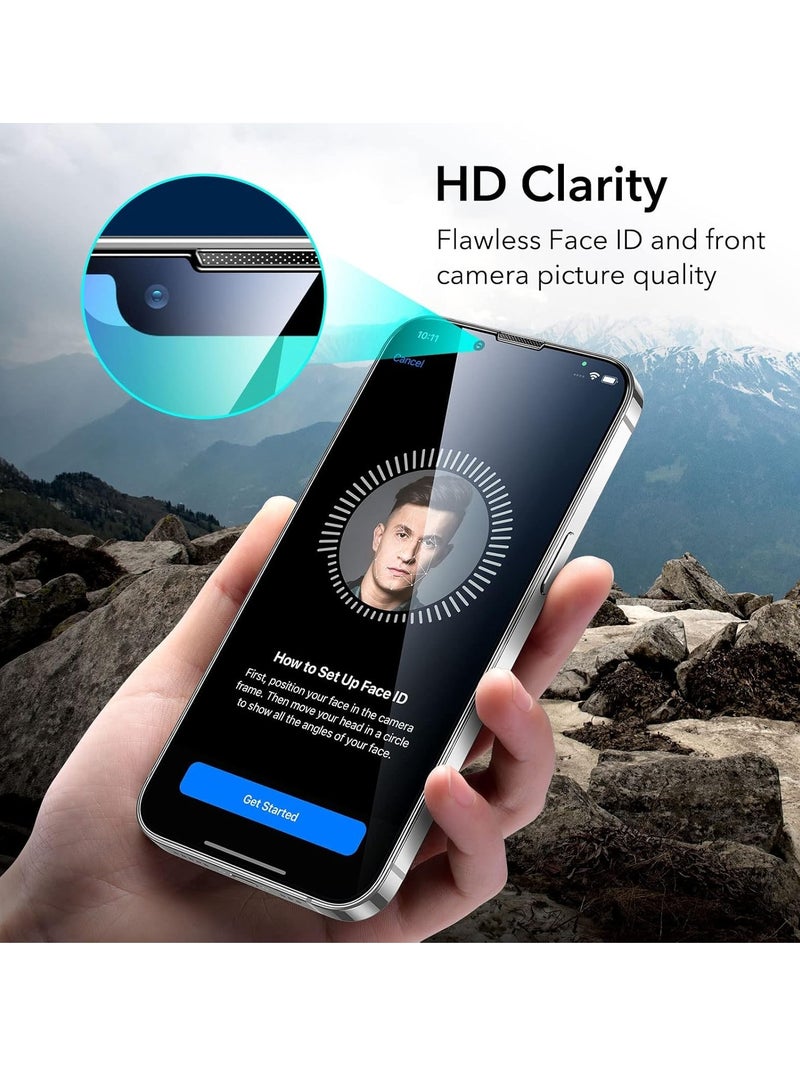 ELTRAZONE "2-Pack Tempered Glass Screen Protectors for iPhone 14/13/13 Pro: Full Coverage, 9H Shatterproof, Easy Installation, Bubble-Free, Case-Friendly (6.1")" - Image 4