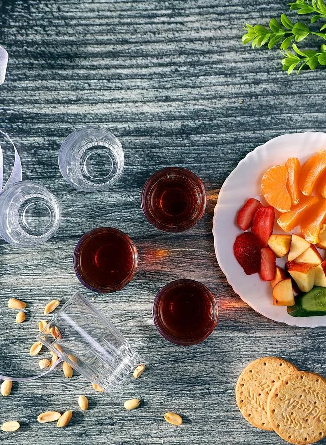 Royalford 6-Piece Glass Tumbler Set, 6 Oz