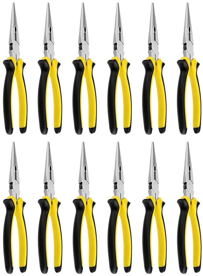 SEHOI 12 PCS 6 Inch Needle Nose Pliers Set, Long Nose Pliers with Wire Cutter, Mini Jewelry Needle Nose Pliers for Cutting Bending Wire Handmade Craft - Image 1