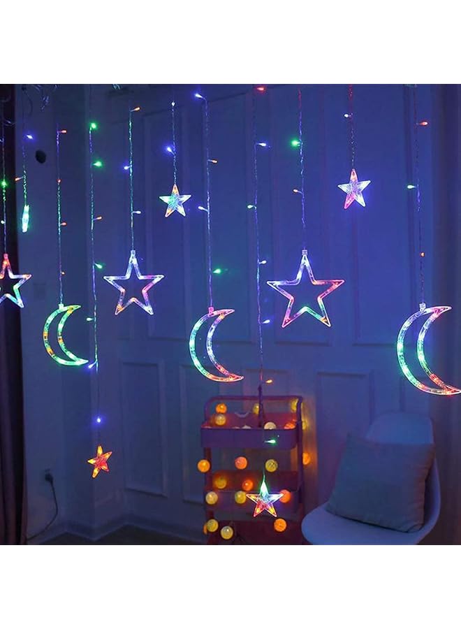 إيروريكس أضواء ديكور رمضان من Showway، أضواء القمر والنجوم والأضواء المتسلسلة، 3.5 متر، أضواء رمضان صفراء، LC 138Lght 1  - Image 2