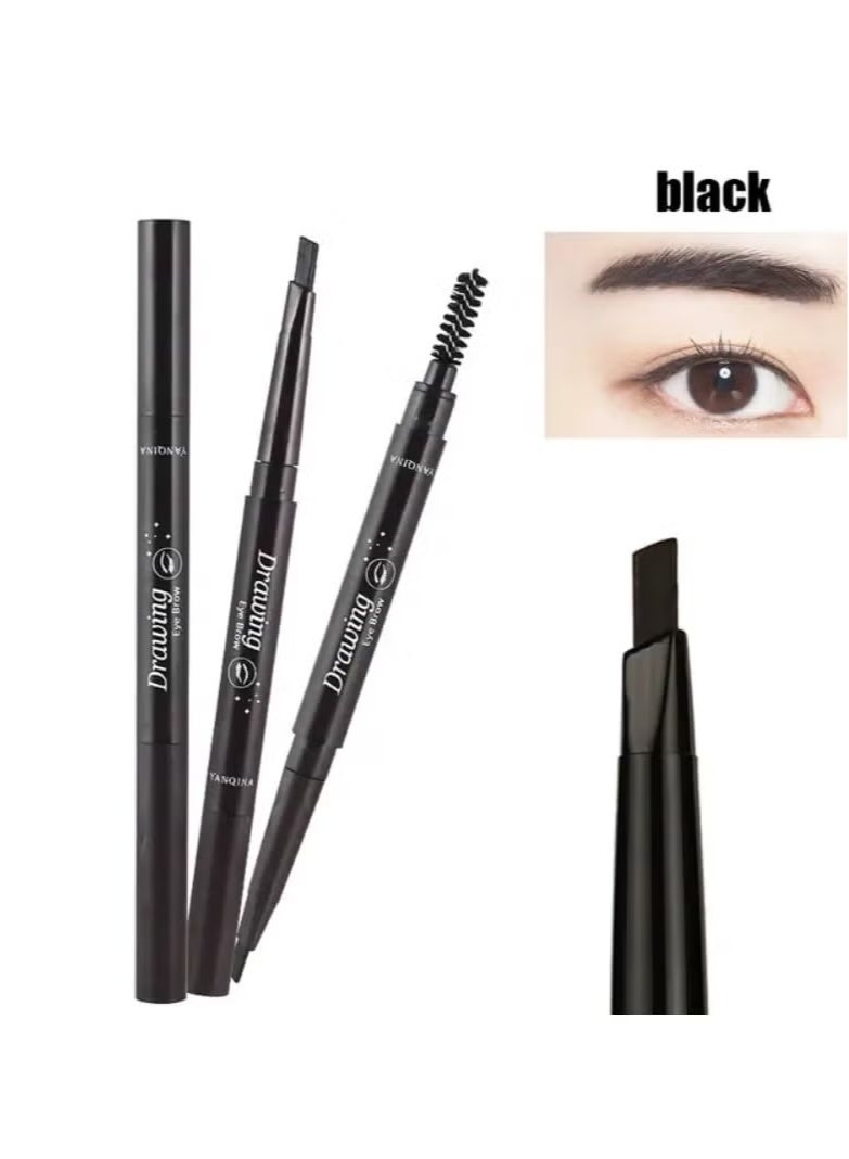 Drawing Without Dignity Retractable Eyebrow Pencil Black Double Sided Fine Tip draws defines and fills eyebrows - Image 1