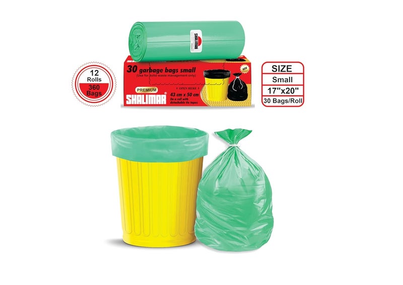 shalimar Shalimar Premium Lavender Fragrance Scented Garbage Bags Small Size 17x19 Inches360 Bags Pack of 12 Rolls with 30 Bags Each for Dustbin BagTrash Bag Green Perforated Box for Easy Dispensing  - Image 4