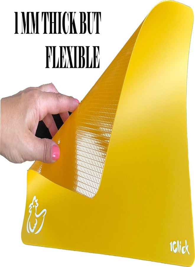 1 Click Extra Thick Flexible Plastic Cutting Board Mats with Food Icons &"EZ-Grip" Waffle Back, (set of 4), For Kitchen & Bar - Image 3