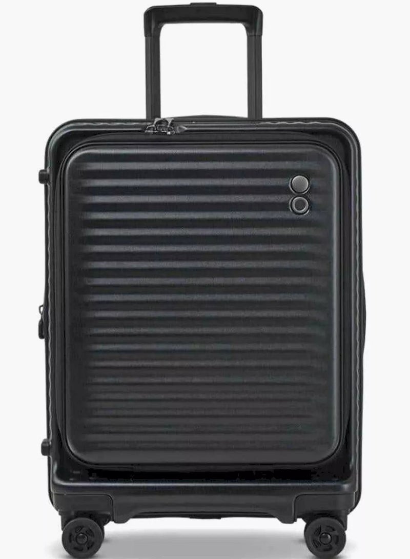 Echolac Celestra FA+ 54 Cm Hard Sided 4-Wheeler Spinner Cabin Luggage Trolley - Black - Image 1