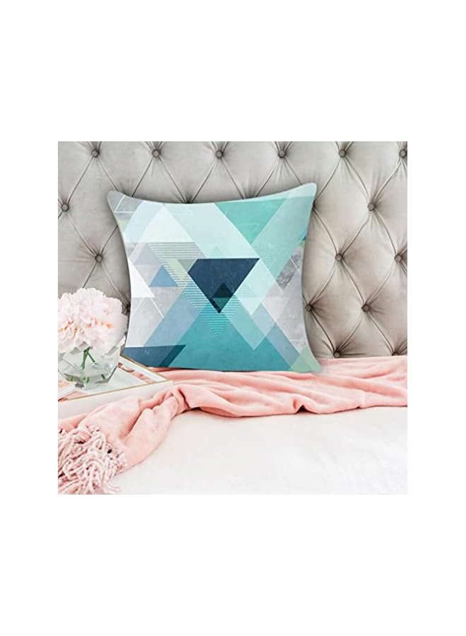 The Bros Pillows Set, Modern Geometry Set of 4 Decorative Soft Plush Throw Pillow Covers Pillowcases Home Sweet Pillow Covers Outdoor Cushion Covers for Couch Sofa Cushion Cover, 18x18 Inches (blue) - Image 3