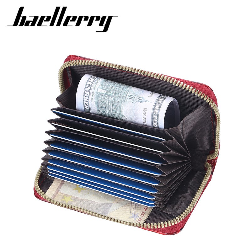 Baellerry organ card bag women''s minimalist crocodile zipper coin purse 9 card neutral card wallet wholesale - Image 4