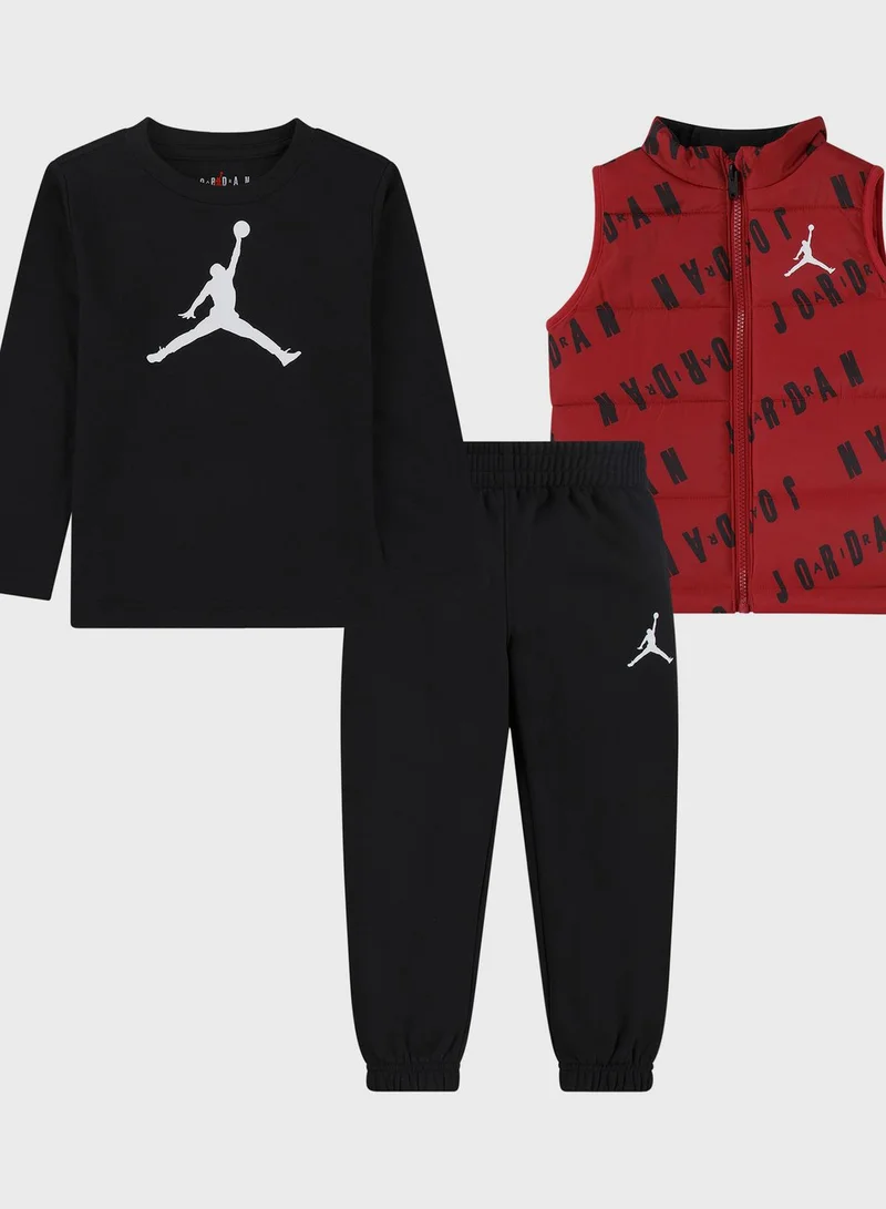 Jordan 3 Pack Of Kids Jordan Jumpman All Over Print Tracksuit Set