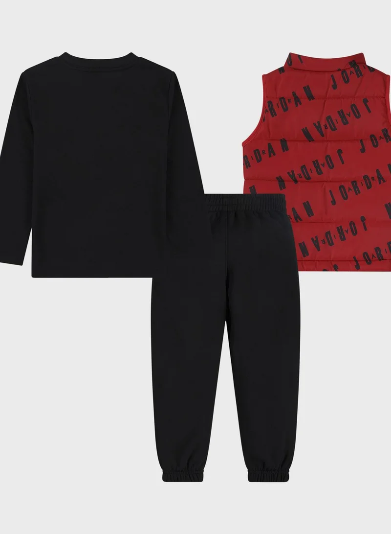 Jordan 3 Pack Of Kids Jordan Jumpman All Over Print Tracksuit Set