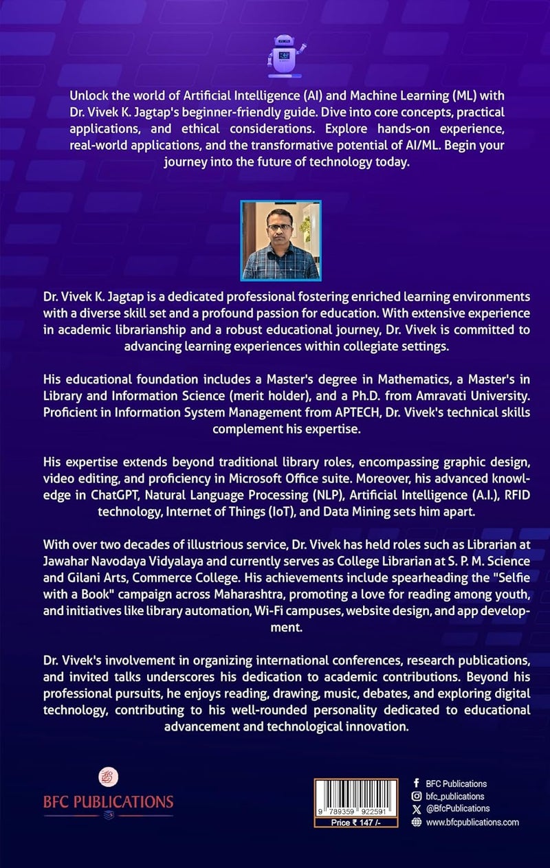Artificial Intelligence & Machine Learning for Beginners [Paperback] Vivek K Jagtap - Image 2