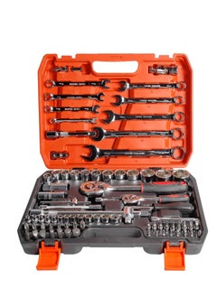 HomarKet 82 PCS Mechanic Socket Tool Kit Set, Professional Car Repair Tool Wrench Set Batch Head Ratchet Pawl Socket Spanner Screwdriver  - Image 1