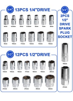 HomarKet 82 PCS Mechanic Socket Tool Kit Set, Professional Car Repair Tool Wrench Set Batch Head Ratchet Pawl Socket Spanner Screwdriver  - Image 4