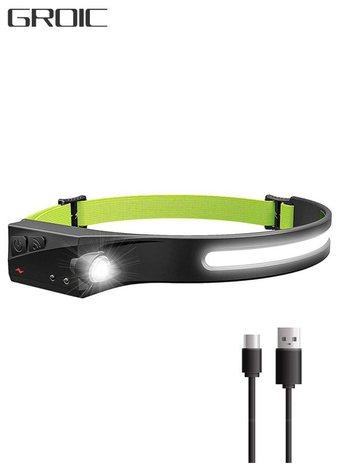 GROIC - Outdoor Portable LED Head Lamp Flashlight Water Resistance with Adjustable Headband for Adults and Kids Hiking Camping - Image 1