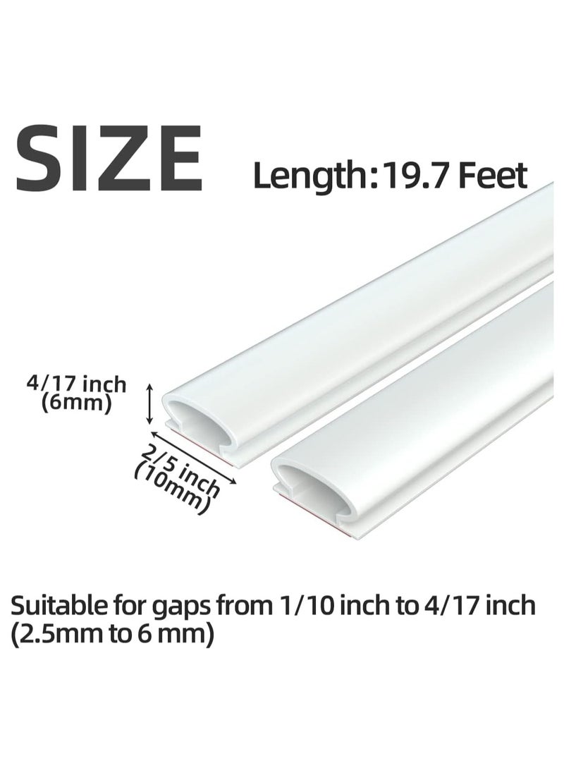 RATSAW - Door Seal Strip, 6M Self-Adhesive Rubber Door Insulation Weather Strip, Door Weather Stripping for Window and Door Soundproofing, Weatherstripping for Door Frame Gap Blocker - Image 1