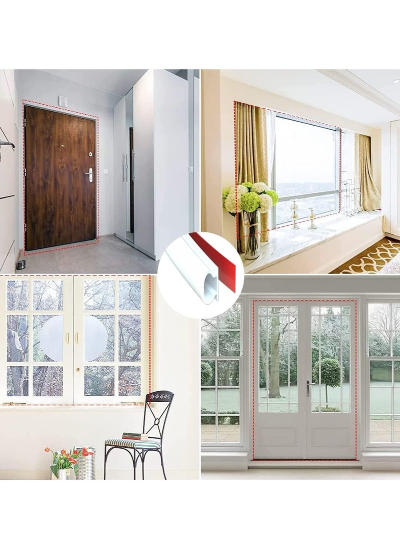 RATSAW - Door Seal Strip, 6M Self-Adhesive Rubber Door Insulation Weather Strip, Door Weather Stripping for Window and Door Soundproofing, Weatherstripping for Door Frame Gap Blocker - Image 1