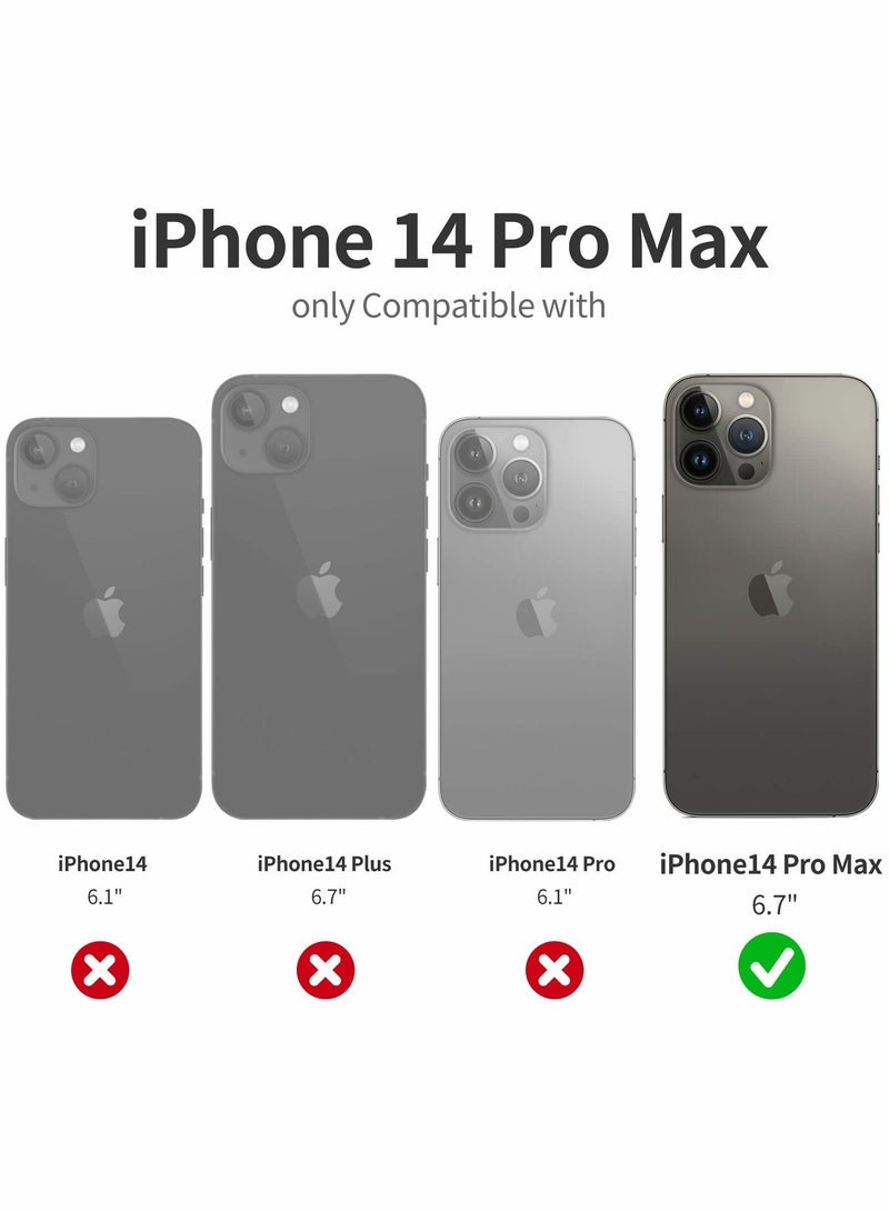 Y&D Wallet Case for iPhone 14 Pro Max with Card Holder, Fine Hole Camera Protect, Drop Protection, Phone Flip Leather Cover Men Women - Image 2