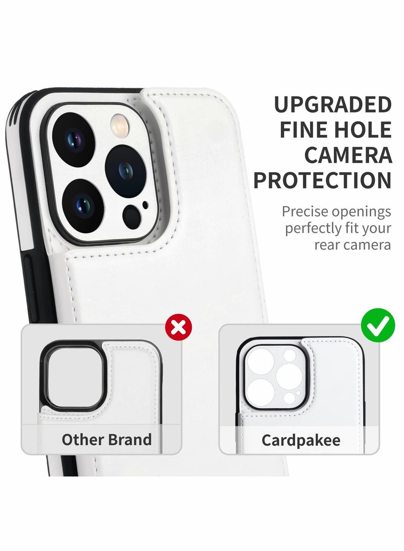 Y&D Wallet Case for iPhone 14 Pro Max with Card Holder, Fine Hole Camera Protect, Drop Protection, Phone Flip Leather Cover Men Women - Image 3