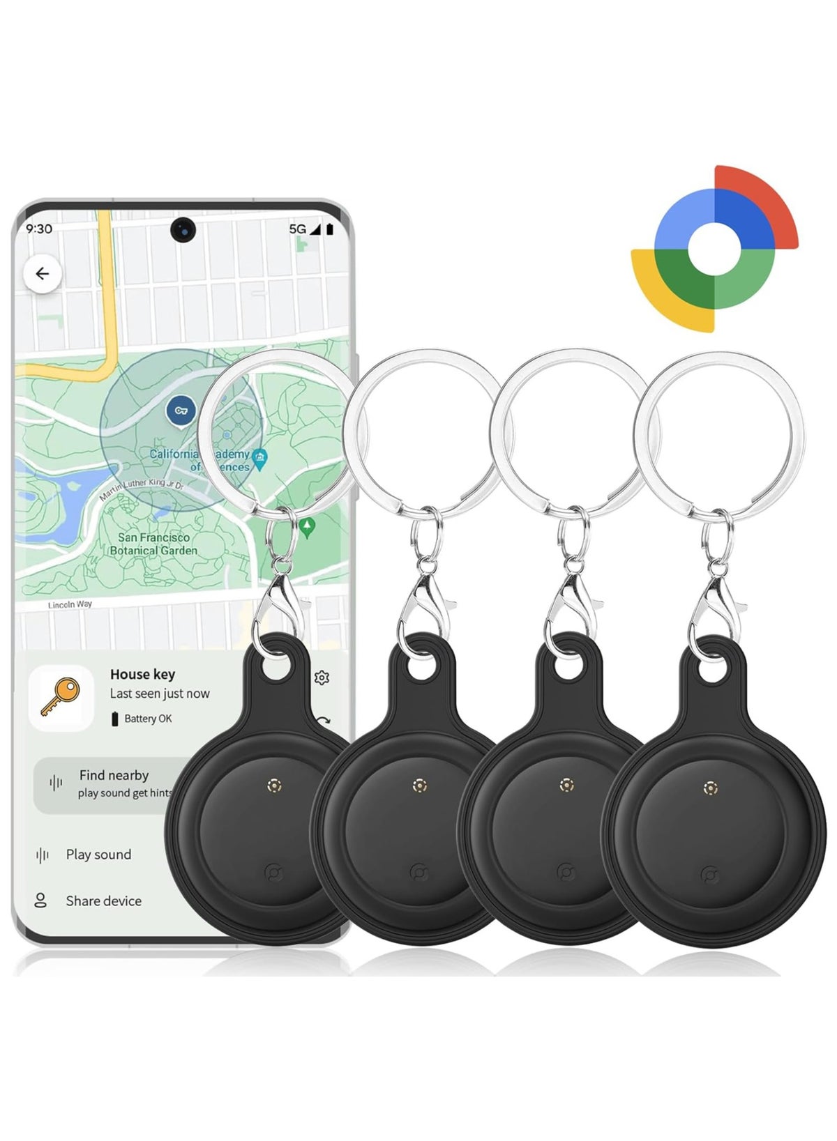 XQOOPS [4 Pack Android Tag] Bluetooth Tracker for Android Phones ...