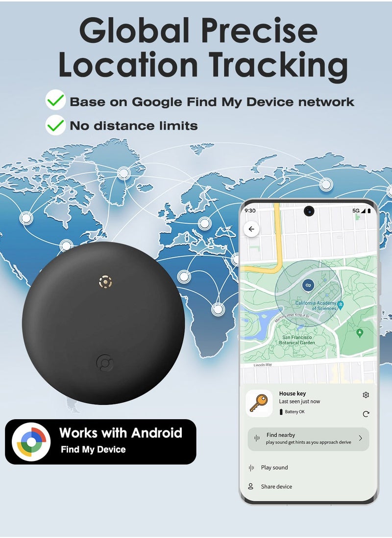 XQOOPS - [4 Pack Android Tag] Bluetooth Tracker for Android Phones. Google Certified Item Locator, Smart Tracking Tag for Google Find My Device App. Finder for Keys, Luggage, Suitcase, Backpack, Purse and more - Image 1