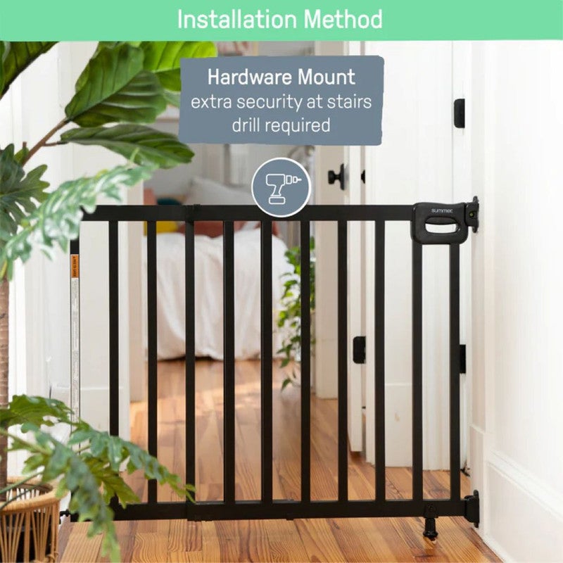 ingenuity Summer by Ingenuity  - Stairway 48" Wide Pet & Baby Gate – Locking Indicator & No-Threshold Door, Black, Ages 6–24 Months - Image 5