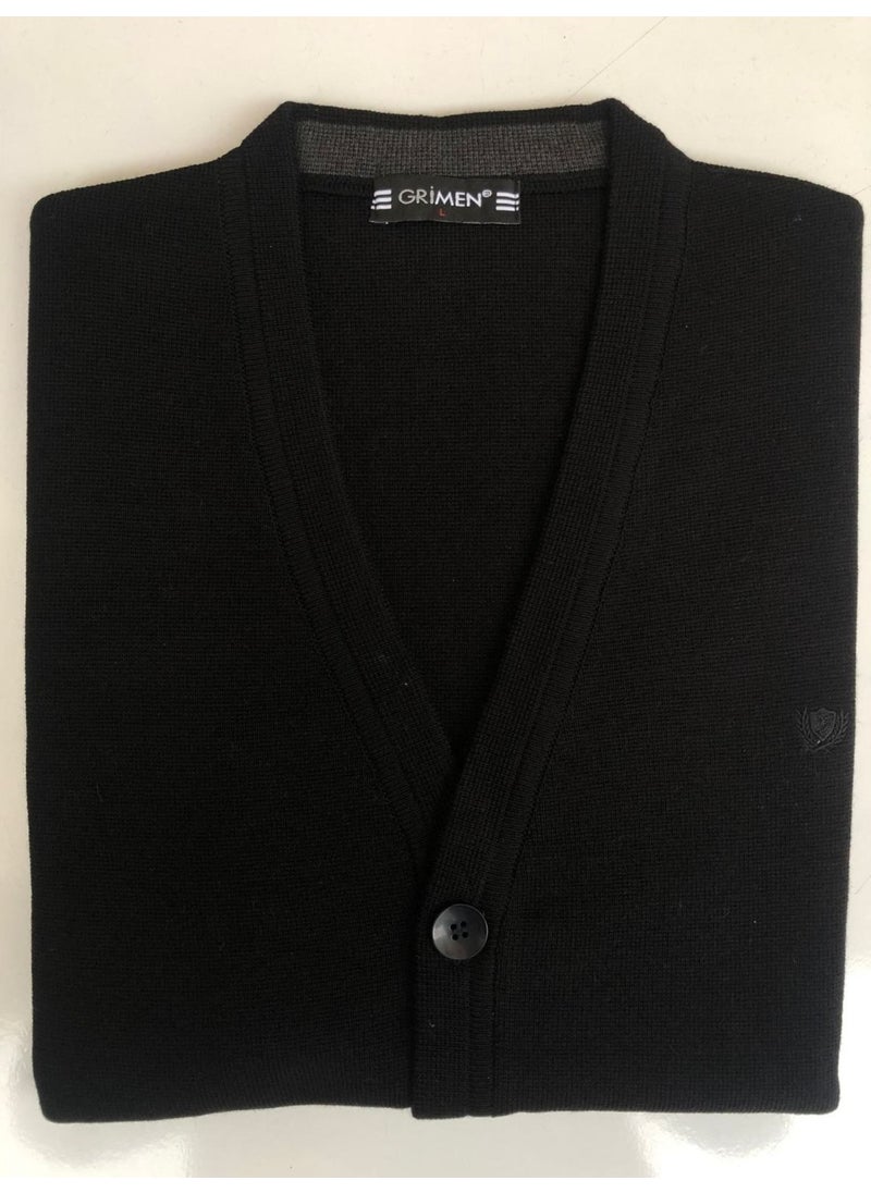 Grimen Buttoned Steel Knitted Casual Comfortable Pattern Buttoned Vest