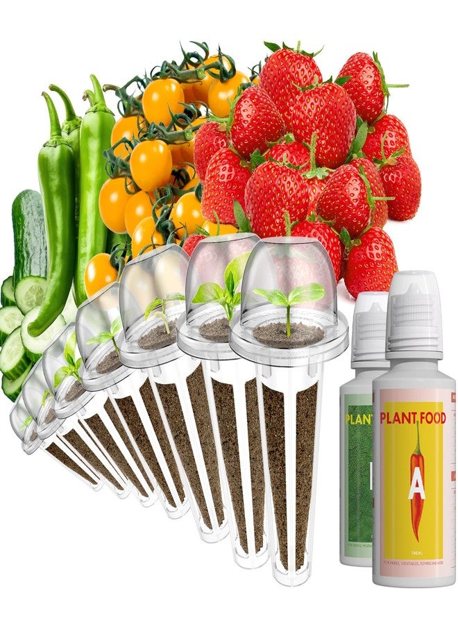 LYKOCLEAN Fruit Seed Kit for AeroGarden, iDOO Hydroponics Growing System Indoor Gardening, 7-Pod, Red Strawberry, Golden Cherry Tomato, Green Pepper, Cucumber, Dwarf Pea, Ruby QueenBeet, 350+ Seeds - Image 1