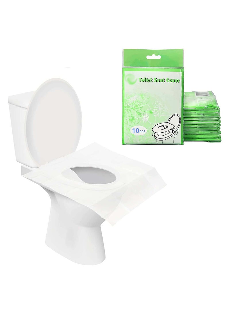 SYOSI 50 Pack Toilet Seat Covers Disposable Waterproof Ideal for Kids and Adults Extra Large Individually Wrapped for Travel Toddlers Potty Training in Public Restrooms - Image 1