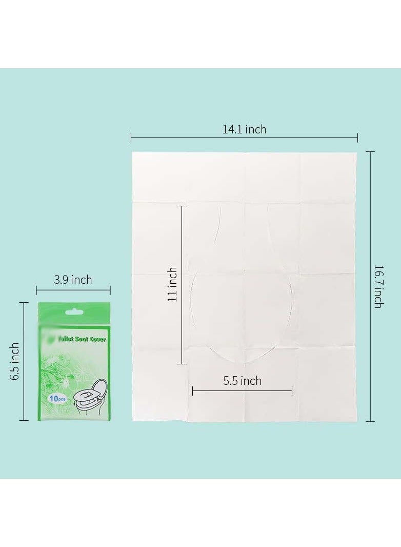SYOSI 50 Pack Toilet Seat Covers Disposable Waterproof Ideal for Kids and Adults Extra Large Individually Wrapped for Travel Toddlers Potty Training in Public Restrooms - Image 5