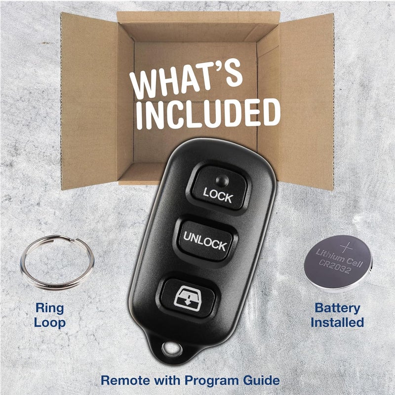 KeylessOption 2 Item Bundle 1 Key Fob Keyless Entry Remote For HYQ12BBX Plus 1 Uncut Ignition Key - Image 2