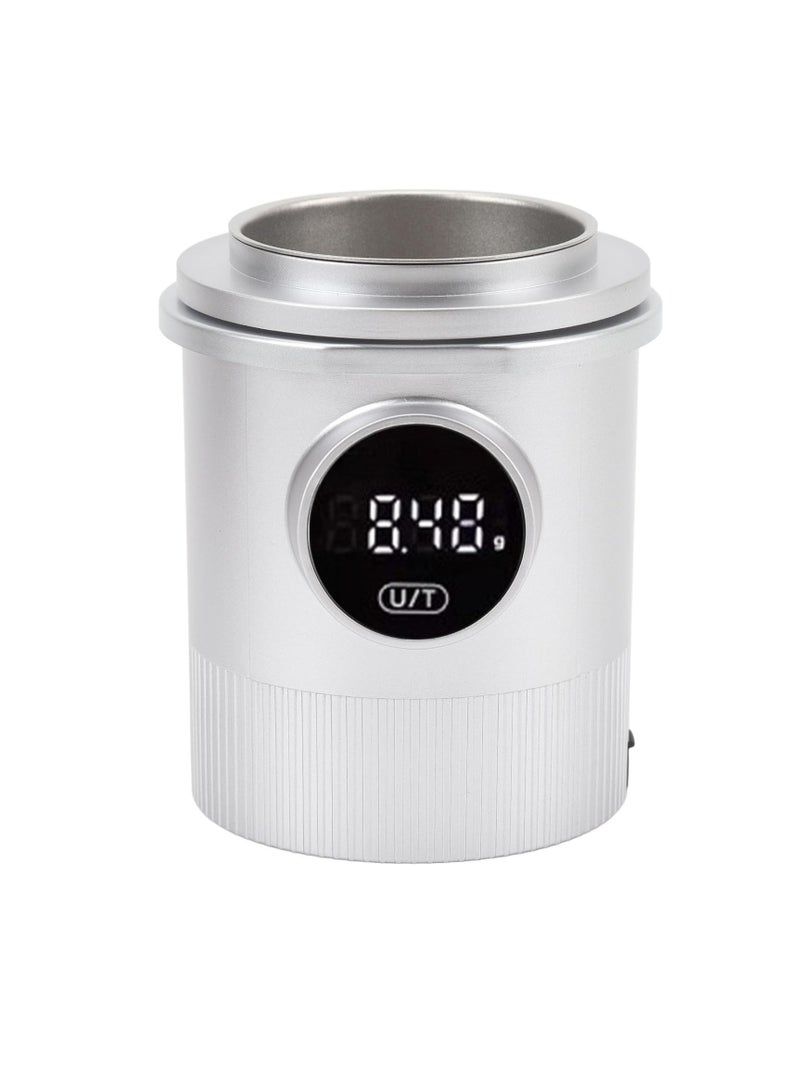 Coffee Scale Cup, Stainless Steel Electronic Powder Dosing Cup, Portable Coffee Bean Weighing Powder Cup, Lightweight Durable Coffee Measuring Container, (1pc, Silver)  - Image 1