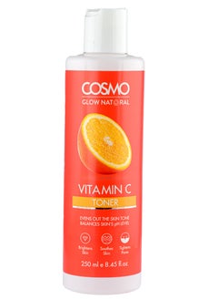 COSMO Cosmo Glow Natural Skin Care Orange Vitamin C Toner For Unisex 250ml, Brightens Skin, Soothes Skin, Tightens Pores 