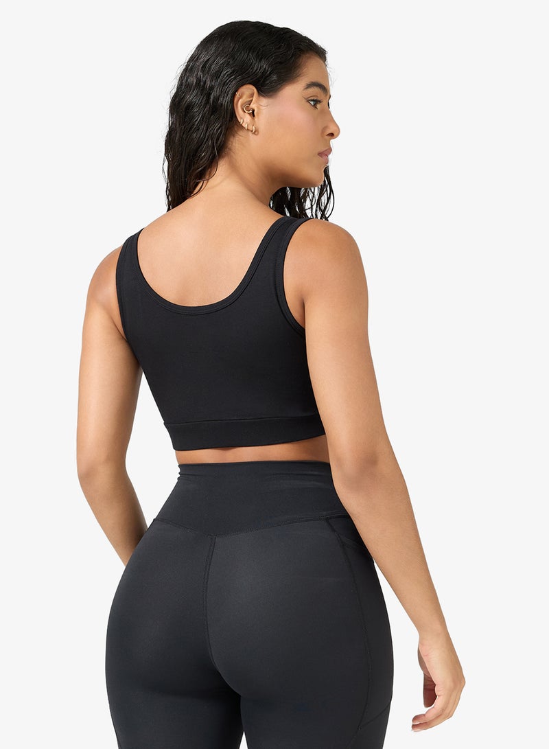 Reebok Luna Scoop Neck Small Logo Bra Top - Image 2