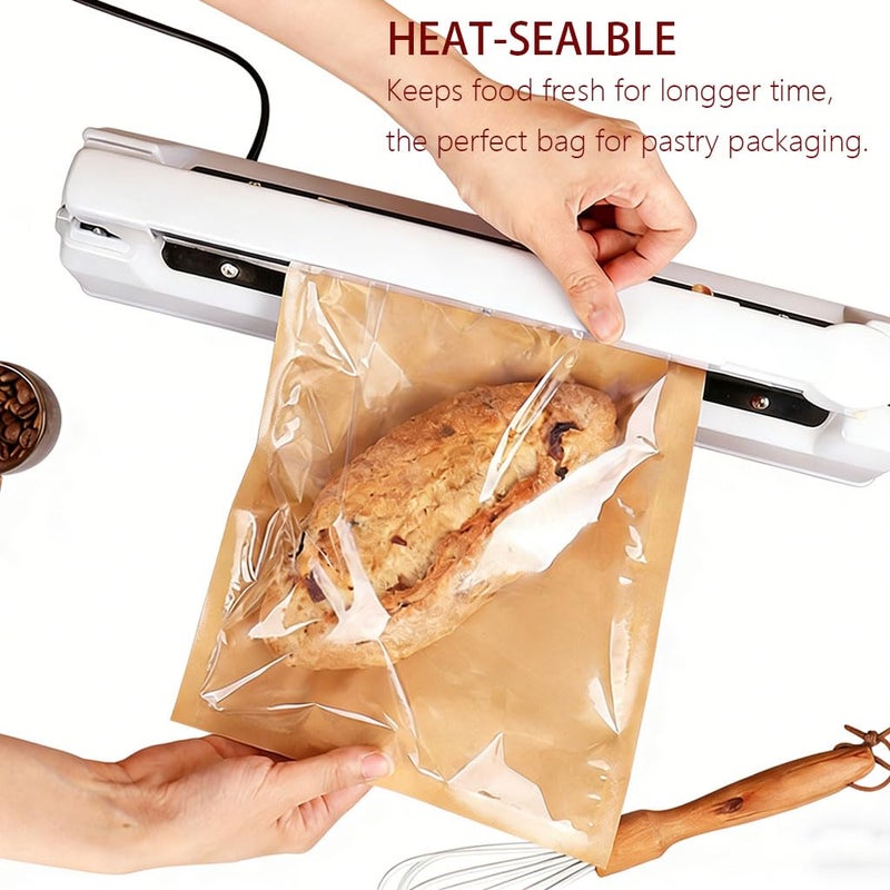 Amsthow 120 Pack Paper Cookie Bags with Window 5 x 7 Inch Paper Treat Bags Snacks Baked Goods Packaging Individual Single Cookie Wrappers Sleeves - Image 4