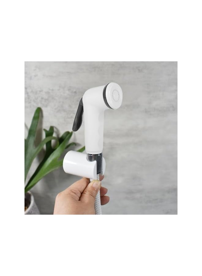 The Bros مجموعة حمام MODI لتنظيف الحمام صنبور شطاف أبيض ABS لرش الزهور وغسيل السيارات واستحمام الحيوانات الأليفة ضغط قابل للتعديل MD-HWS1001 WH - Image 2
