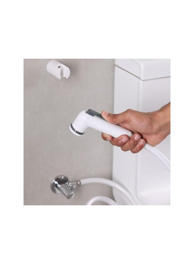 The Bros مجموعة حمام MODI لتنظيف الحمام صنبور شطاف أبيض ABS لرش الزهور وغسيل السيارات واستحمام الحيوانات الأليفة ضغط قابل للتعديل MD-HWS1001 WH - Image 5