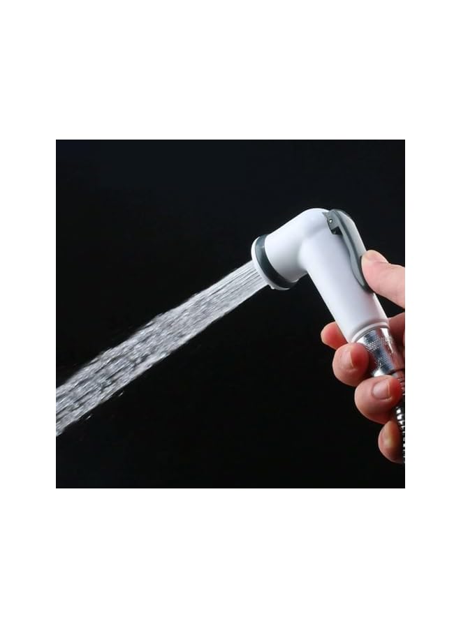 The Bros مجموعة حمام MODI لتنظيف الحمام صنبور شطاف أبيض ABS لرش الزهور وغسيل السيارات واستحمام الحيوانات الأليفة ضغط قابل للتعديل MD-HWS1001 WH - Image 3