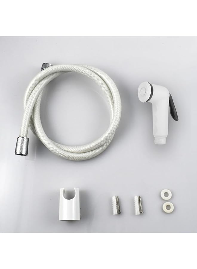 The Bros مجموعة حمام MODI لتنظيف الحمام صنبور شطاف أبيض ABS لرش الزهور وغسيل السيارات واستحمام الحيوانات الأليفة ضغط قابل للتعديل MD-HWS1001 WH - Image 1