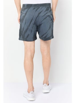 Reebok Men Sportswear Fit Graphic Print 5 Inch Inseam Outdoor Short, Dark Grey  - Image 4