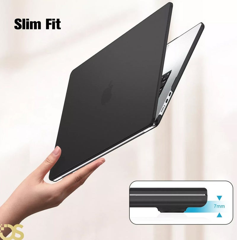 OS Hard Shell Protective Case for MacBook Air 13.6-inch - Matte Black - Compatible with M4, M3, and M2 Models (2025-2022) - Image 5