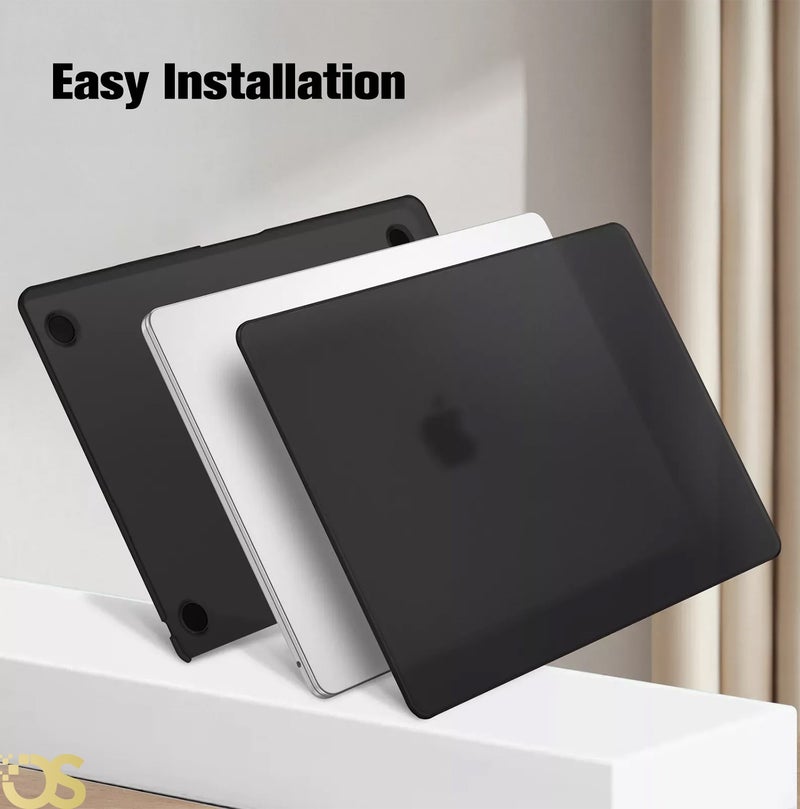 OS Hard Shell Protective Case for MacBook Air 13.6-inch - Matte Black - Compatible with M4, M3, and M2 Models (2025-2022) - Image 4