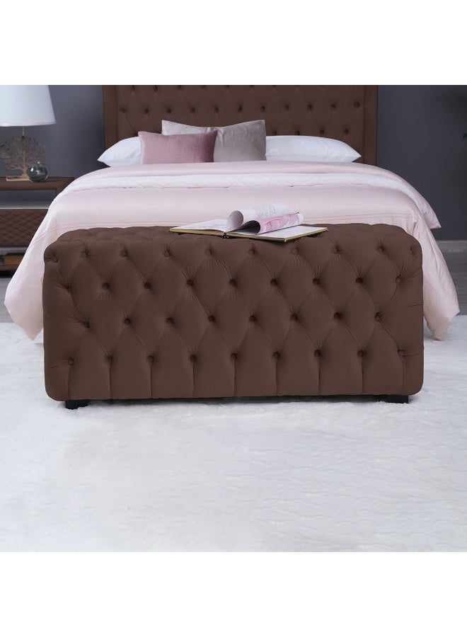 Pan Home Emirates Gama Bench-Velvet~Brown  - Image 5