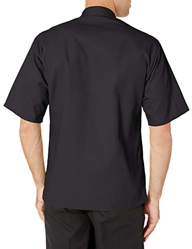 Uncommon Threads معطف الطهاة النسائي من Uncommon Threads شورت الأكمام، أسود، كبير جداً US - Image 3