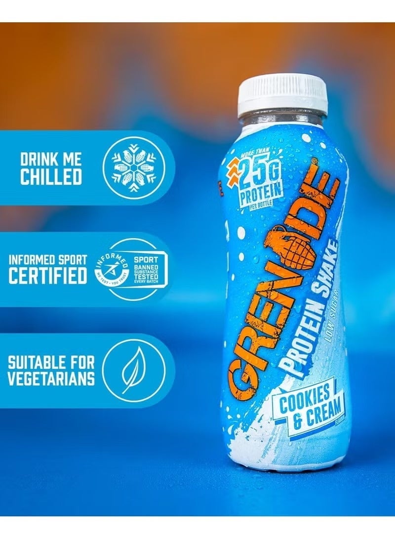 Grenade Protein Shake Cookies & Cream 330ml – Pack of 8 - Image 2