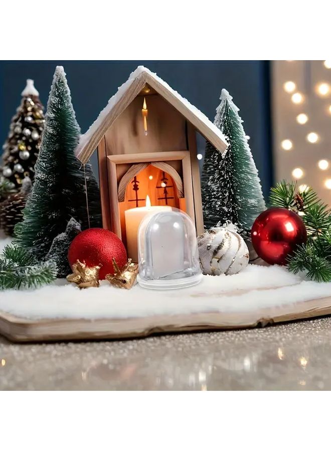 4 حزمة DIY إطار صورة كرة الثلج مع 8 قطع من الورق المقوى حرفة العطلات - Image 2