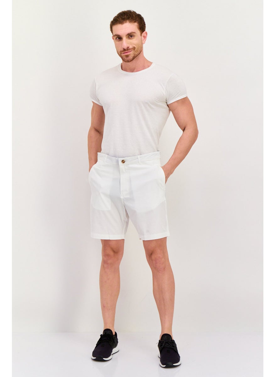 Tailorbyrd Men Performance Fit Outdoor Short, White  - Image 4
