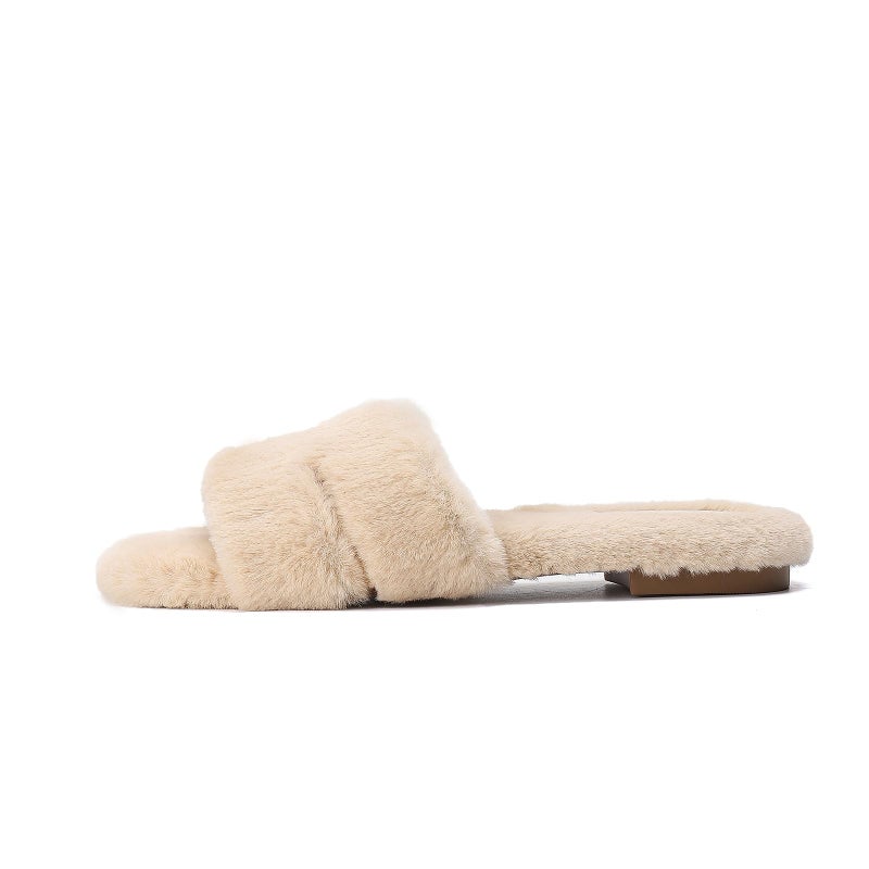 Stratuxx Kaze Womens Fur Slippers Comfy House Slides Sandals Open Toe Memory Foam Indoor Fluffy Slippers for Women Birthday Gift for Mom - Image 5