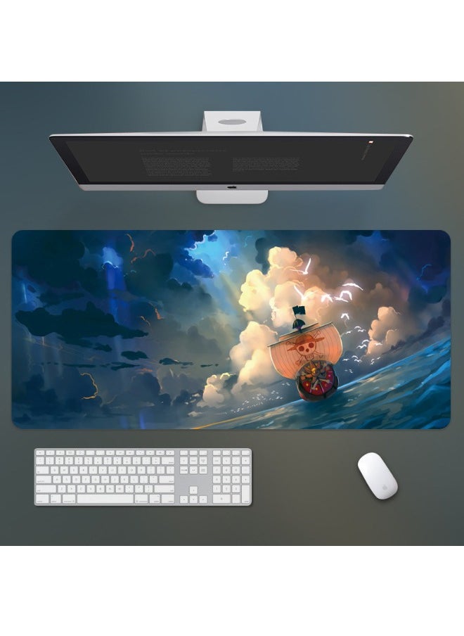 Generic - Anime One Piece Mouse Pad, Anime Mouse Pad, Gaming Mouse Pad, Large Mouse Pad, Extended Keyboard Mousepad with Non-Slip Base and Stitched Edge, 15.7×35.4 inch - Image 1