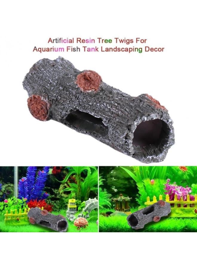 Generic Aquarium Tank Decoration Artificial Ornament Hollow Trunk Simulation Tree Log Wood Polyresin Landscape Fish Tank Supplies  - Image 2
