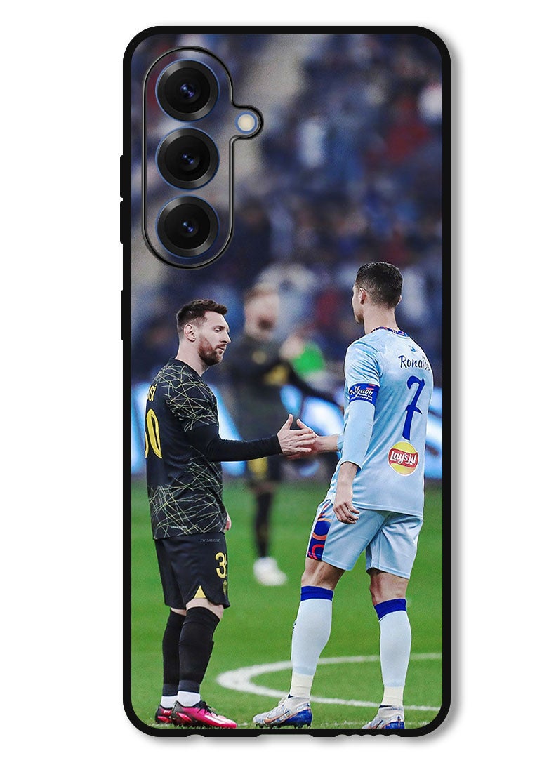 Theodor Protective Case Anti Scratch Shock Proof Bumper Cover For Samsung Galaxy S25 Plus Messi And Ronaldo - Image 1